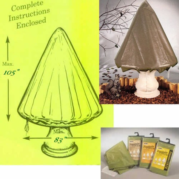 Fountain Cover Winter Care Accessory Protecting Cement Henri